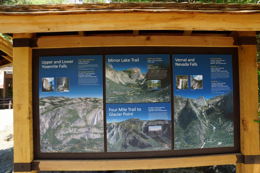 Nous avons choisi la randonnée de droite : Top of Nevada Fall